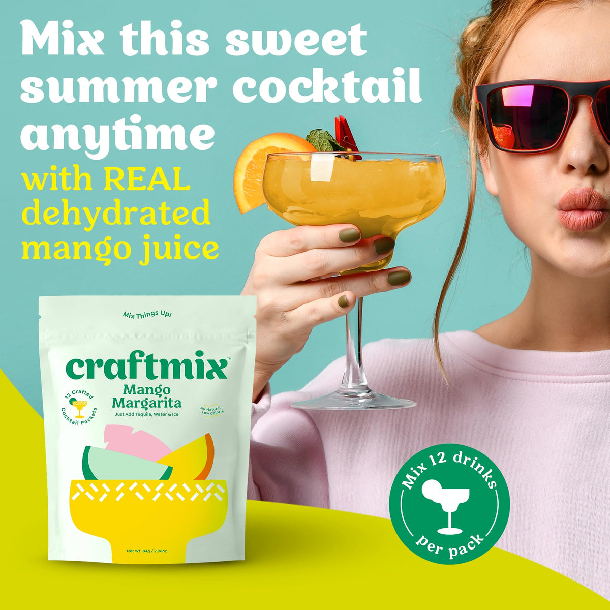 Craftmix Skinny mocktail packet for low-calorie sipping.