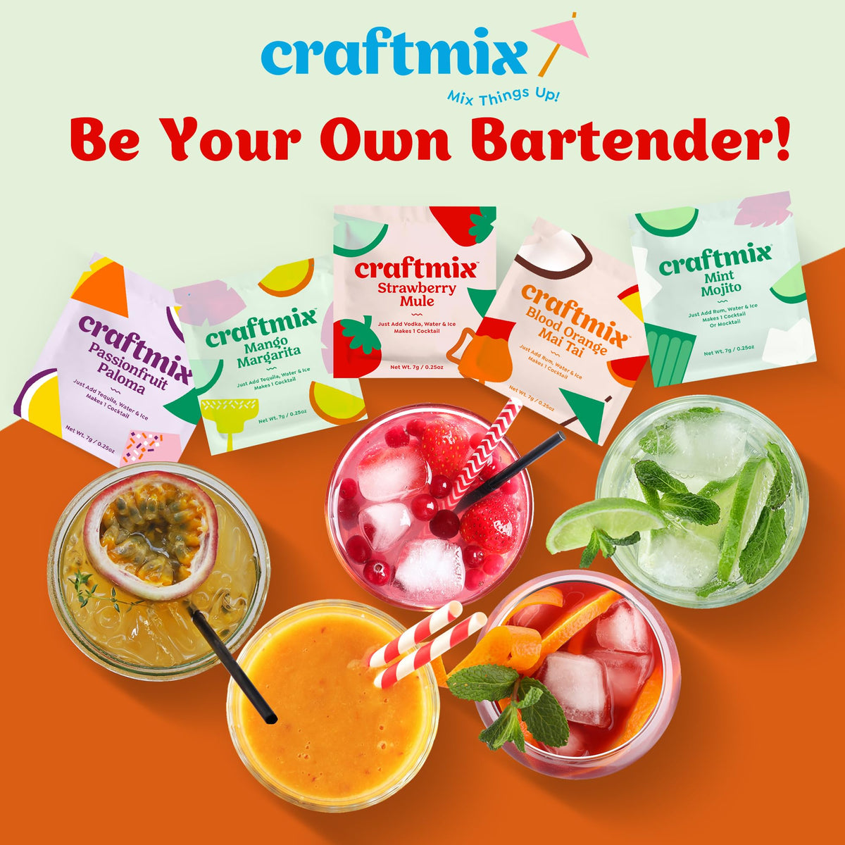 CraftMix Strawberry Mule label design, clean branding and flavor promise.