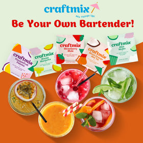 CraftMix Strawberry Mule label design, clean branding and flavor promise.