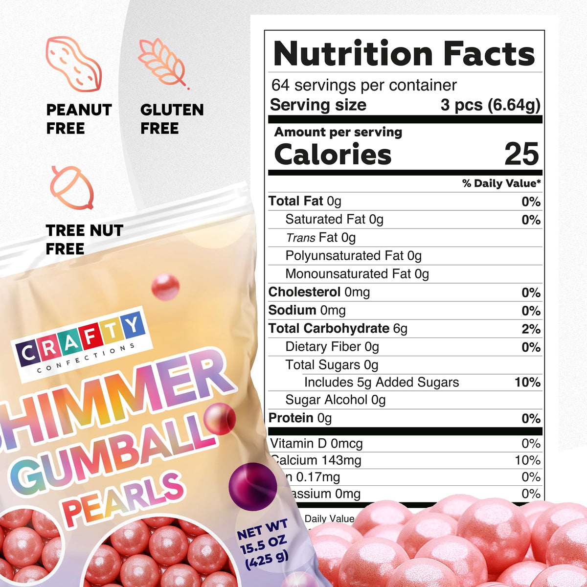 Shimmer Gumballs offer colorful fruit flavors for kids' parties.