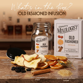 Dried fruits, cinnamon, and rosemary from Crafty Mixologist infusion set