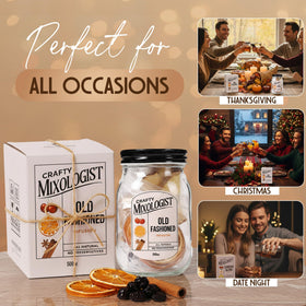 Holiday and date-night cocktail setup with Crafty Mixologist kit