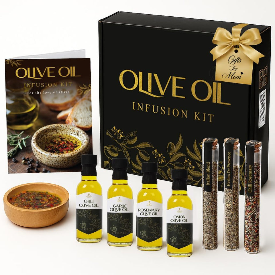 Crafty Mixologist garlic-infused olive oil bottle for bold, savory flavor in pasta