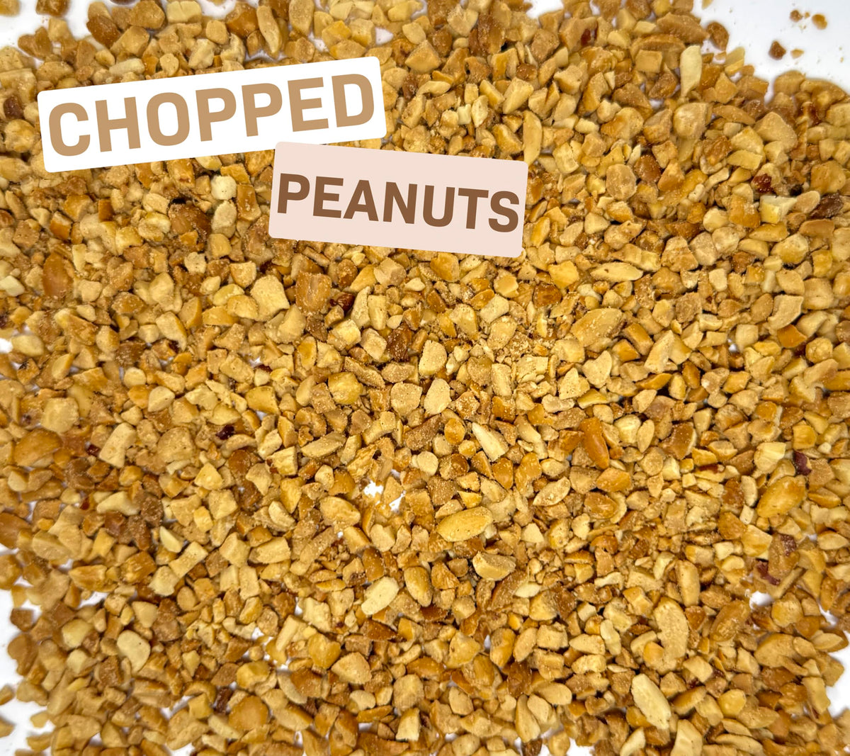 Crait chopped peanuts resealable bag closeup highlighting freshness for baking and topping.
