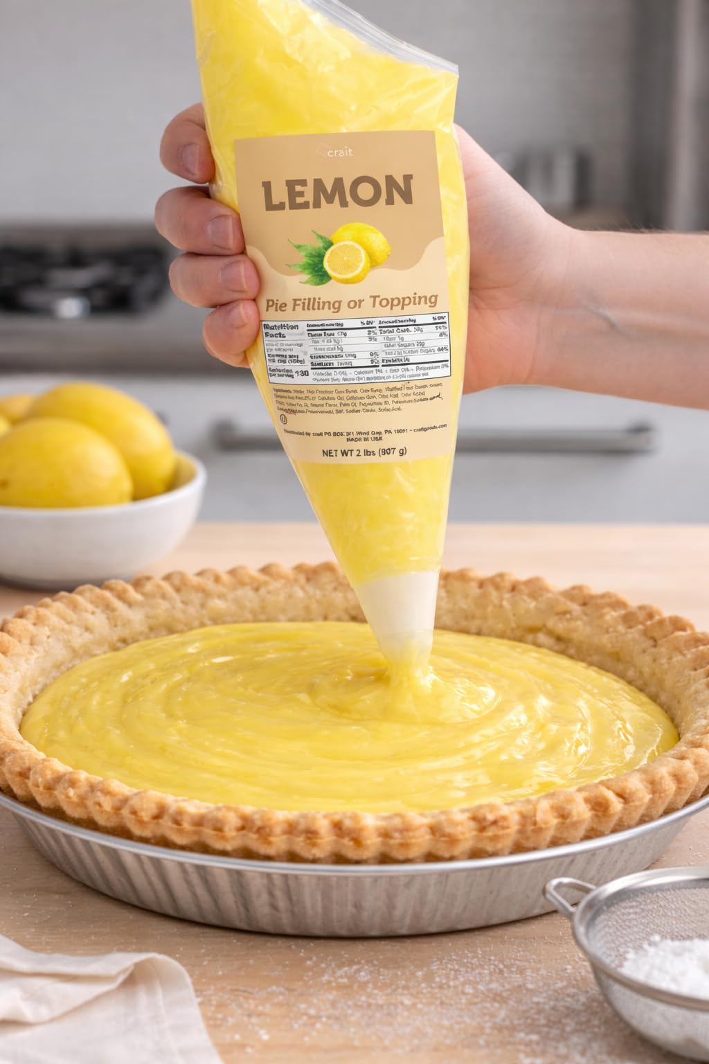 Crait filling demonstrates thick non soaking formula holding shape during baking