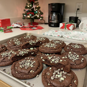 Crait Mint Chocolate Baking Chips melted into frosting for a smooth finish
