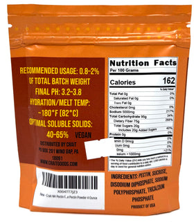 Crait NH Pectin powder pack enabling vegan gluten-free geling for jams
