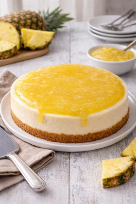 Crait Pineapple Pie Filling topping on cake or pie enhances tropical flavor
