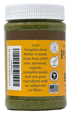 Crait pumpkin seed butter spread on toast for a quick breakfast