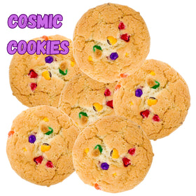 Crait rainbow chips used as cookie topping for vivid color and flavor