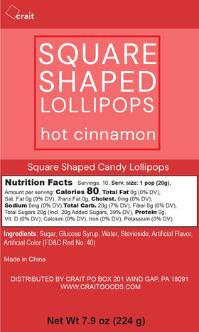 Crait Valentine candy display with bold cinnamon flavor, perfect for table setups