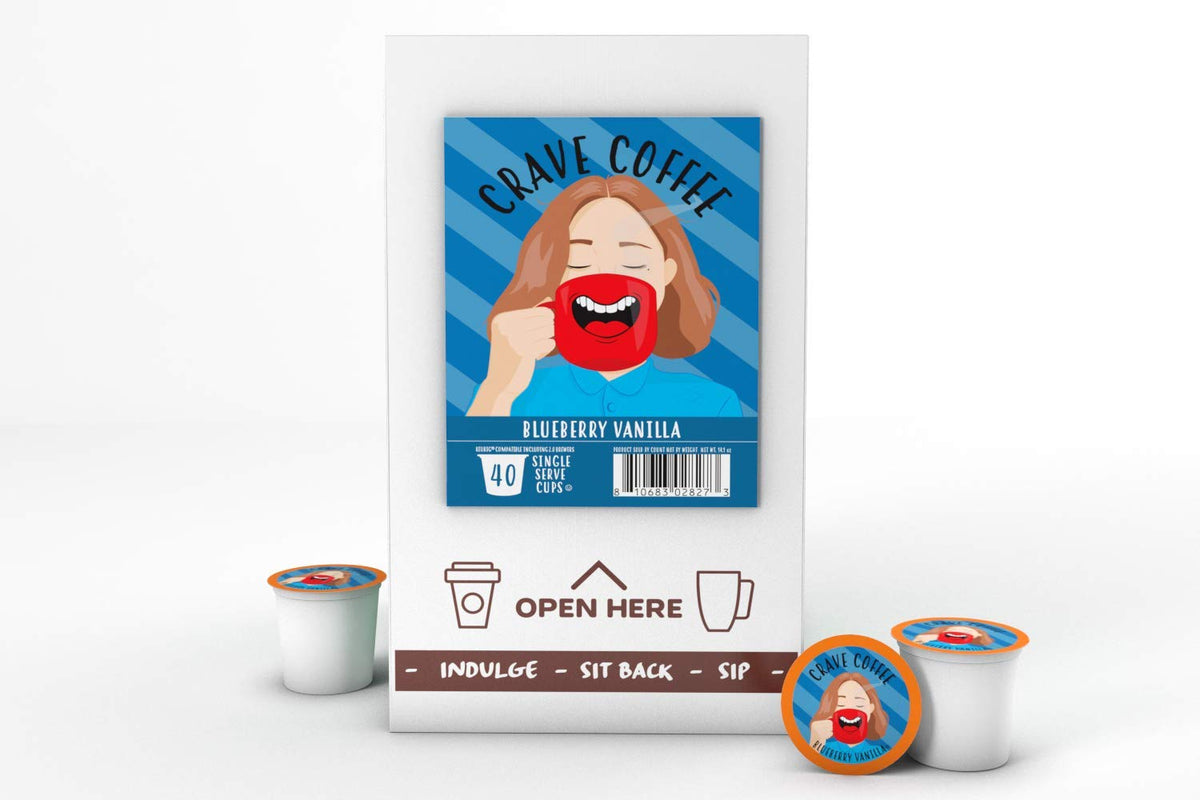 Crave Beverages aroma and flavor profile of blueberry and vanilla