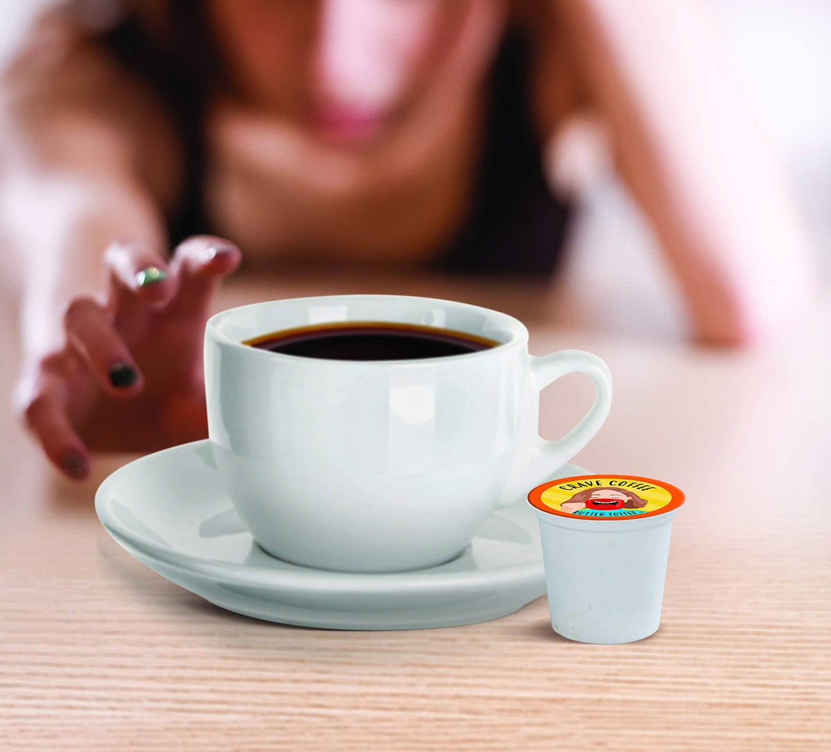 Crave Beverages Butter Toffee packaging emphasized for fresh, flavorful coffee at home