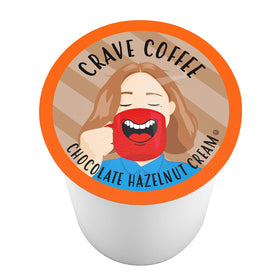 Crave Beverages chocolate hazelnut creme pod closeup highlights creamy flavor