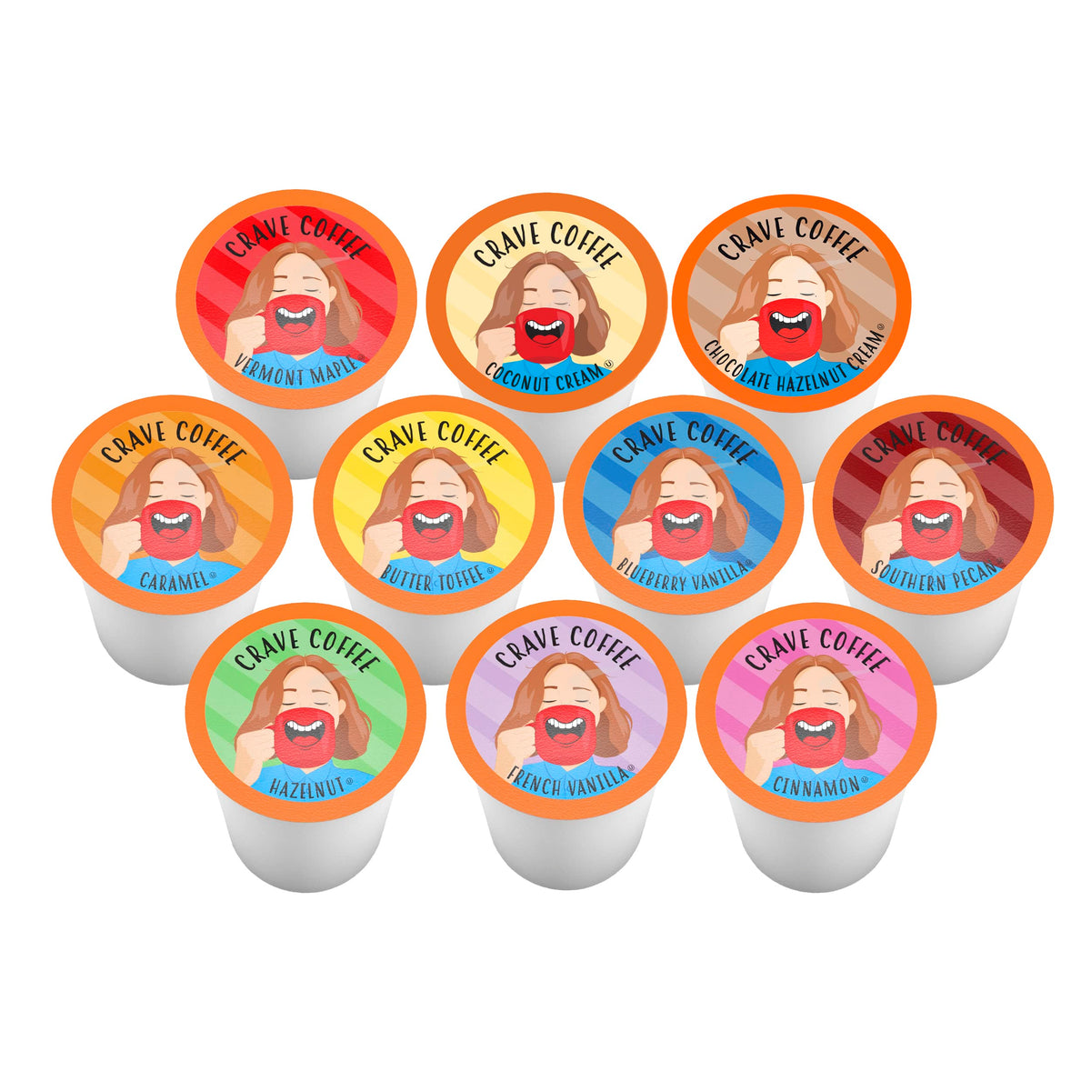 Crave Beverages assorted flavors collection ready for daily coffee ritual.