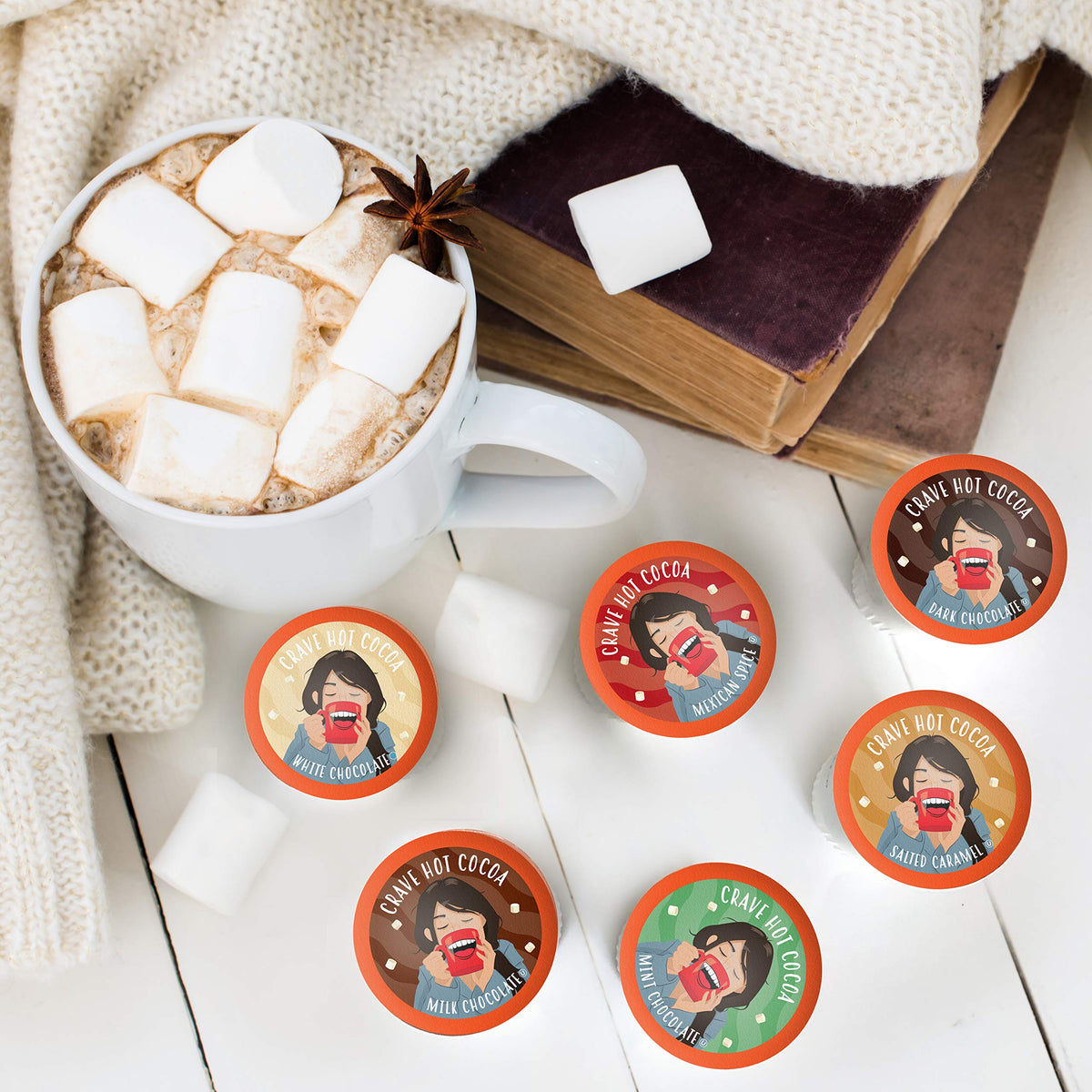 Crave Beverages salted caramel pod delivering smooth cocoa with a twist