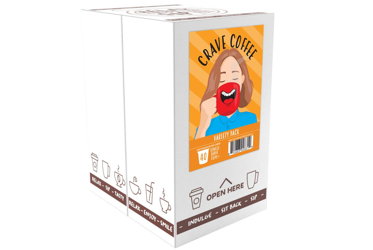 Crave Beverages Keurig 2.0 compatible pods ready for quick brews.