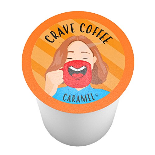 Crave Beverages caramel single-serve pod, ready for quick indulgence.