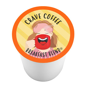 Crave Morning Light Roast coffee pod ready for Keurig brewers.