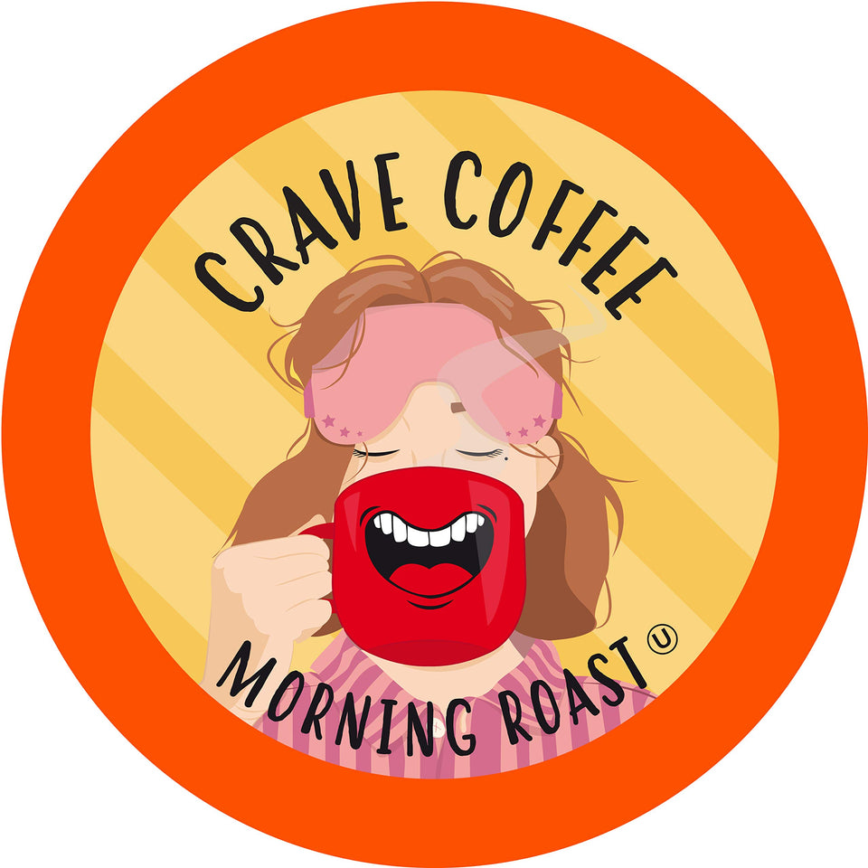 Crave Morning Light Roast coffee pods box for easy morning routines.