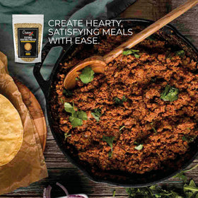 Crave Seasonings TVP sauce absorption demonstrates flavor-ready versatility.