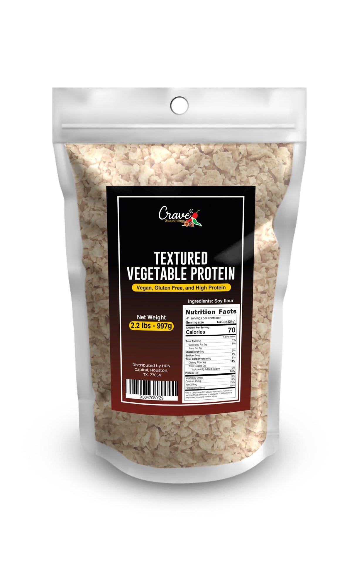 Crave Seasonings shelf-stable packaging suggests convenient pantry staple.