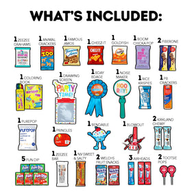 CRAVEBOX 50-item snack assortment neatly packed for college care packages