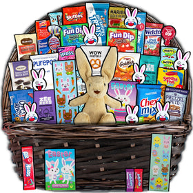 CRAVEBOX Easter Basket Gift 40ct with assorted snacks ready to gift
