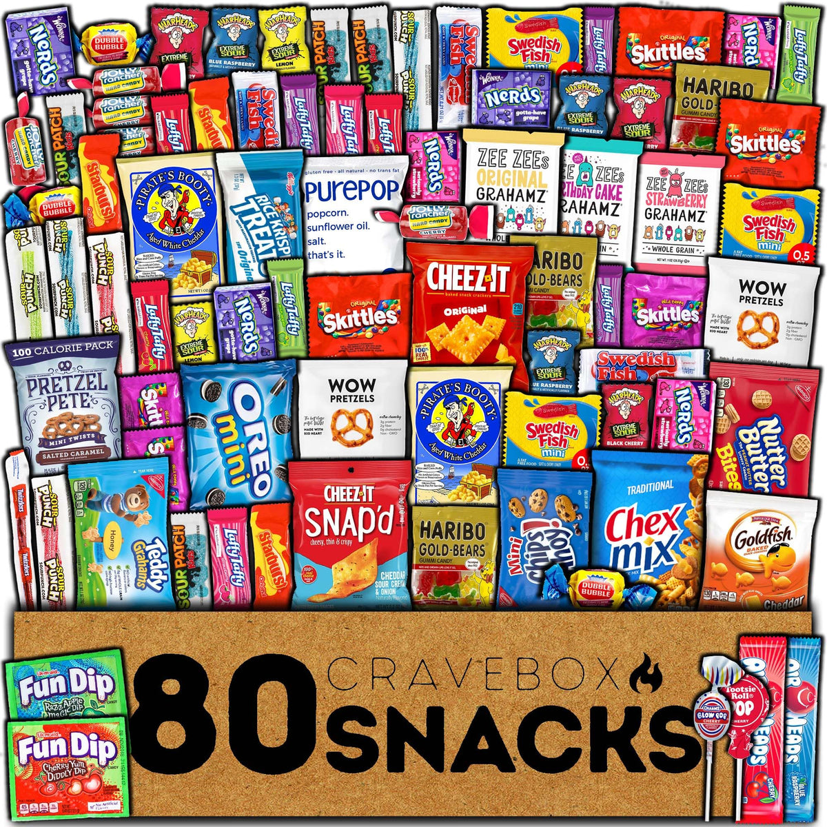 CRAVEBOX Easter Snack Box front view—gift-ready assortment.