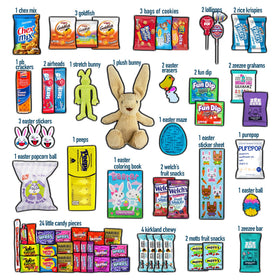 CRAVEBOX Easter Snack Variety Box showing a balanced snack mix