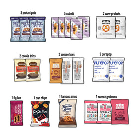 CRAVEBOX Mother's Day gift pack showcasing 23 snacks for mom
