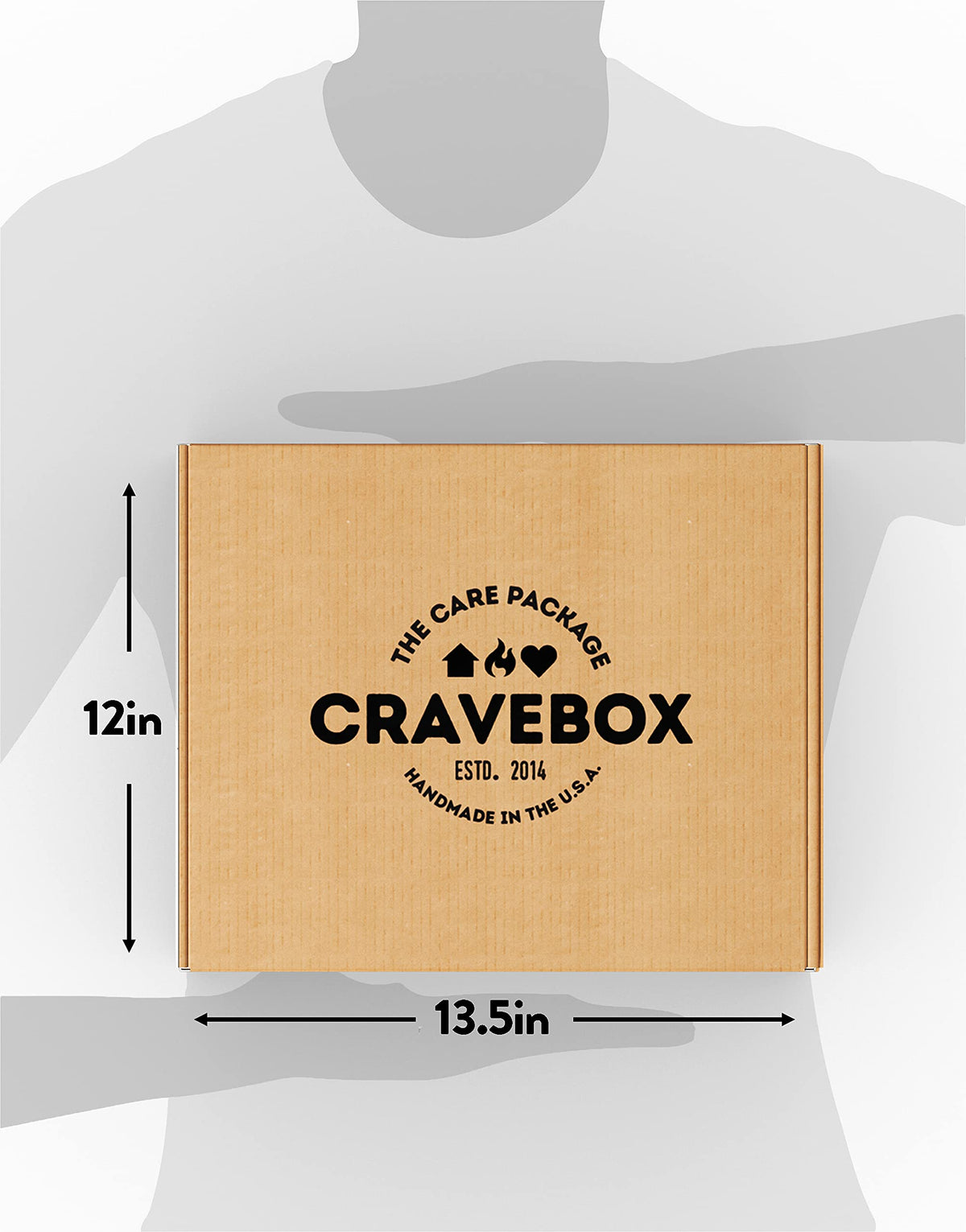 CRAVEBOX gift-ready kraft mailer close-up, convenient for gifting and mailing.