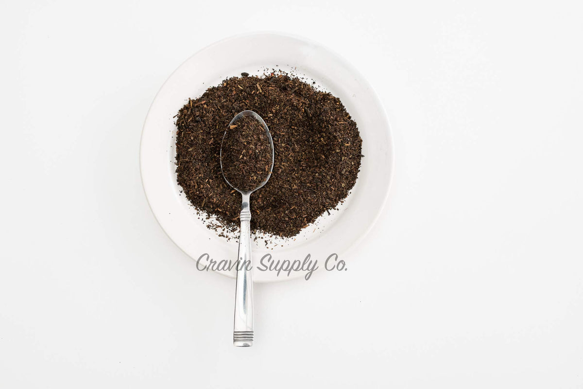 Cravin Supply Co back card shows chef-approved Thai iced tea recipe