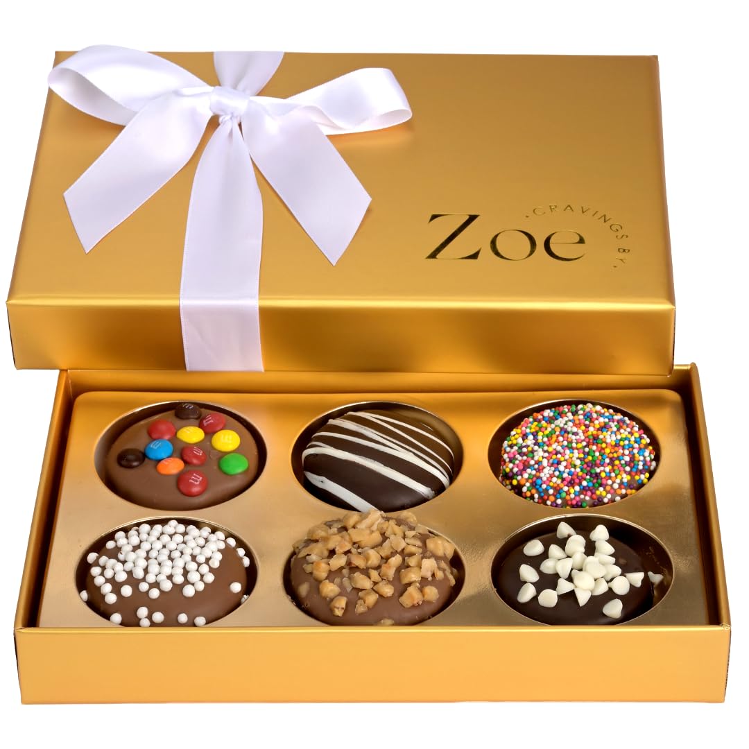 CRAVINGS BY ZOE birthday cookie basket in a gold box ideal for birthdays
