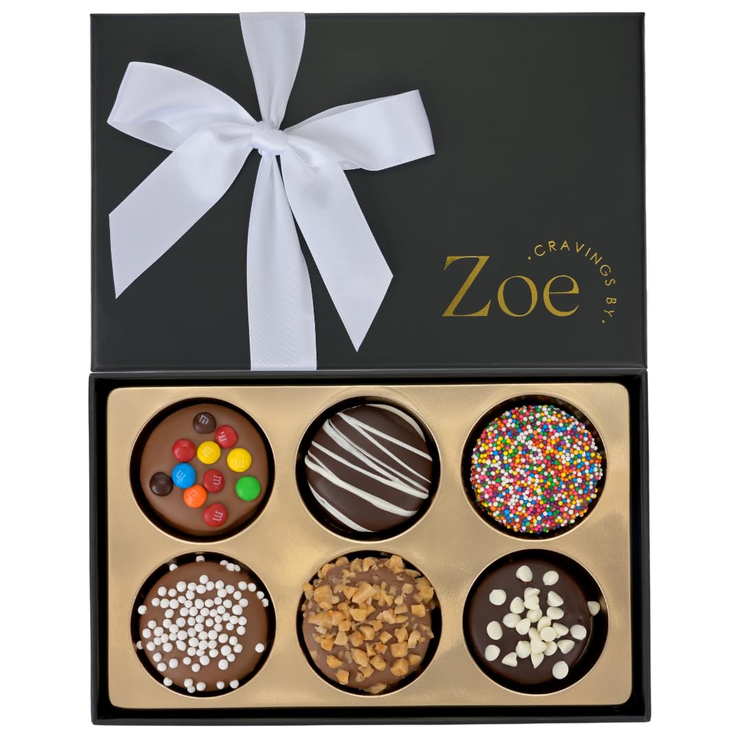 CRAVINGS BY ZOE dark chocolate cookies with white mini chips and pearl toppings