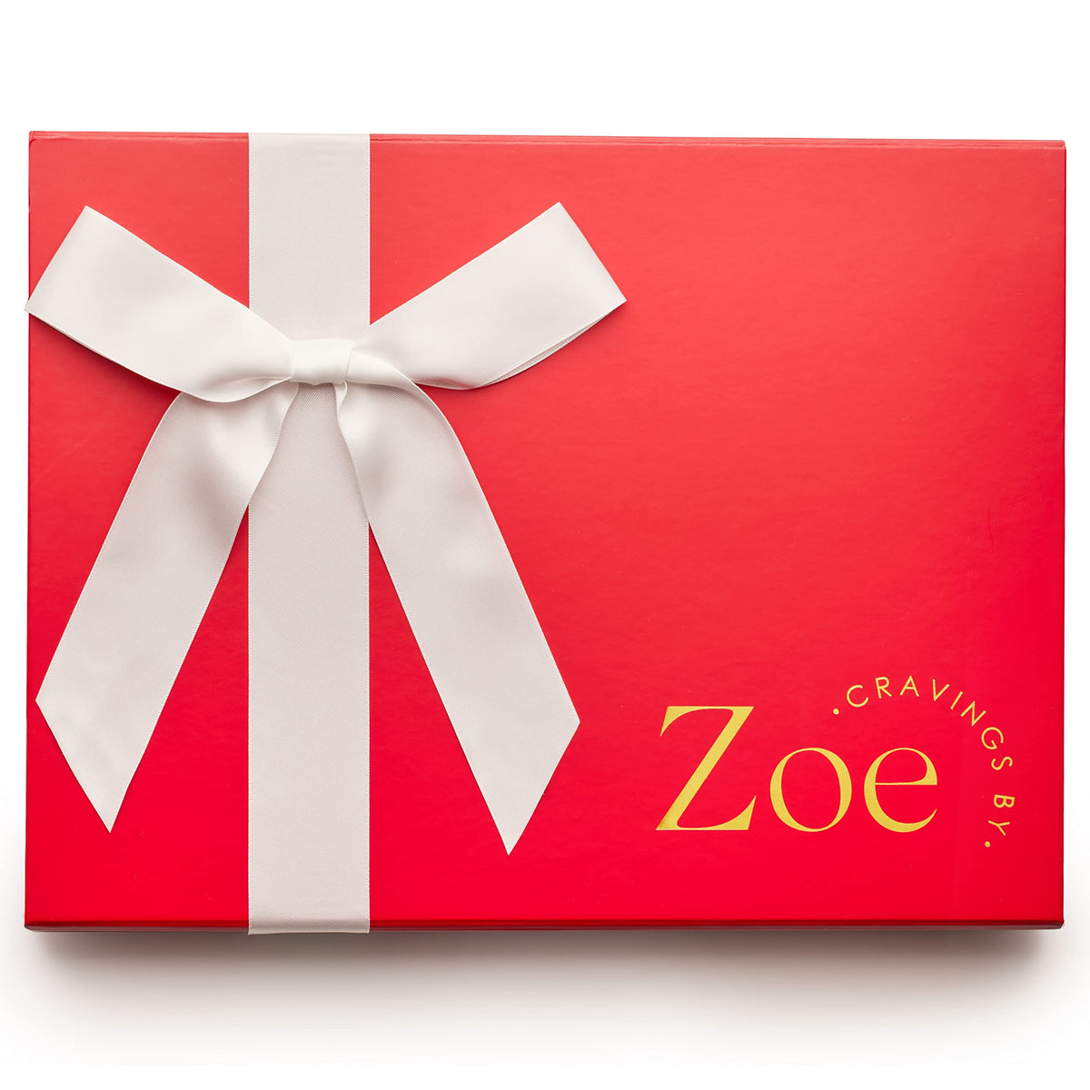 Magnetic gift box with satin bow from CRAVINGS BY ZOE showcases premium presentation
