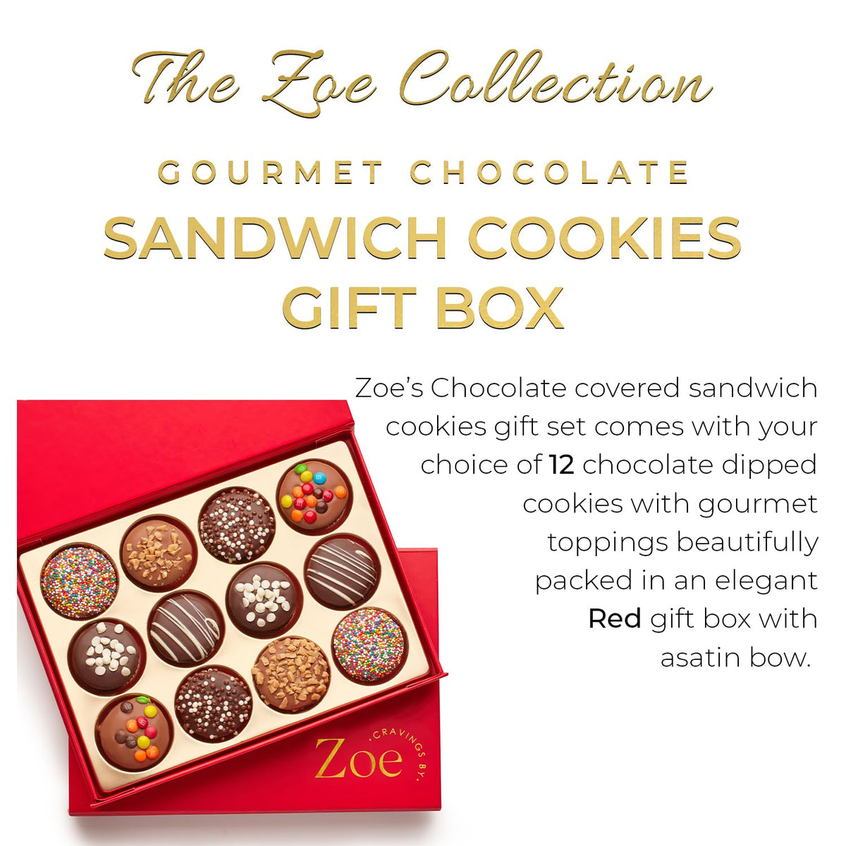CRAVINGS BY ZOE magnetic gift box keeps cookies fresh and elegant.