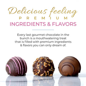 CRAVINGS BY ZOE raspberry truffle with fruity notes and indulgence.