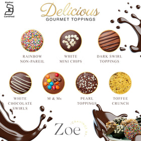 CRAVINGS BY ZOE satin bow on gift box, ready for presenting.