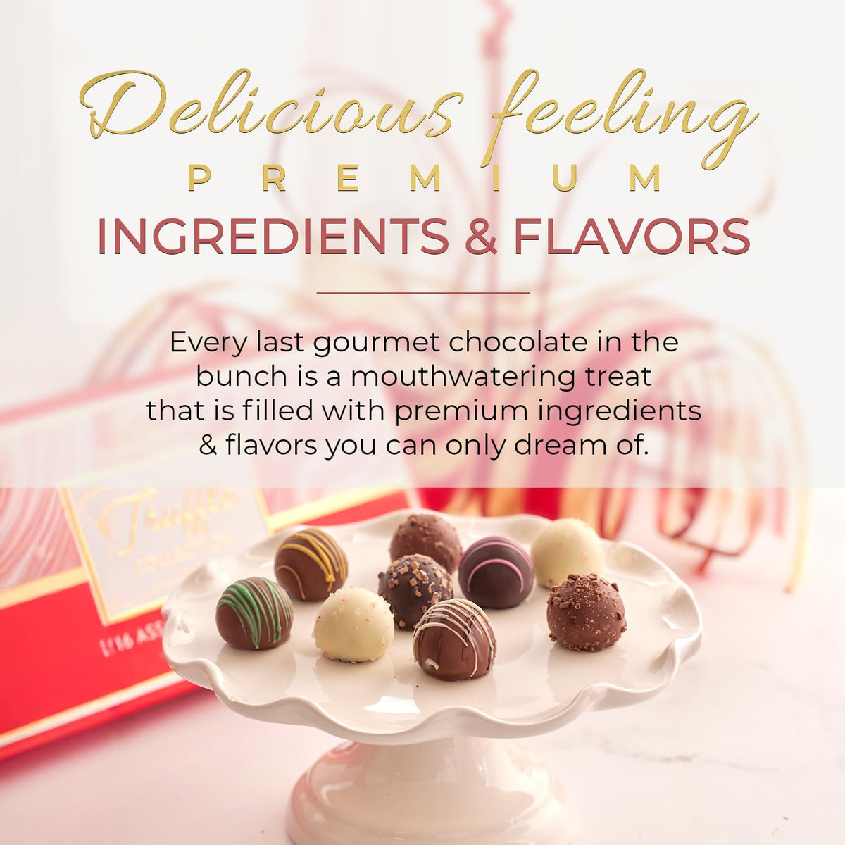 CRAVINGS BY ZOE tiramisu and champagne flavors add variety to the assortment