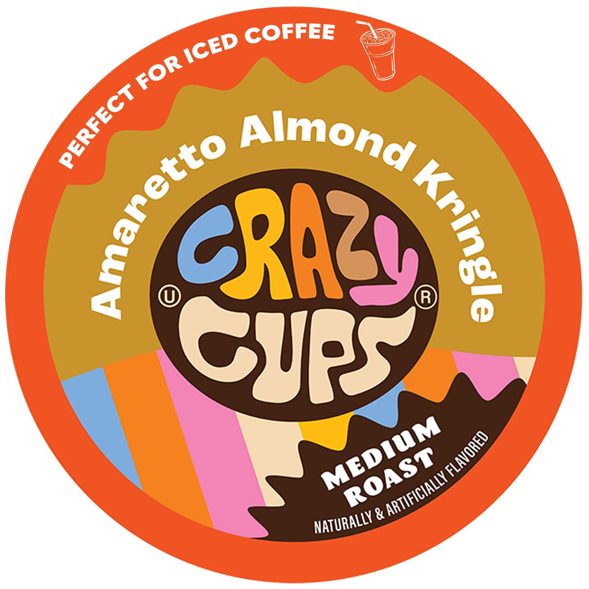 Crazy Cups Amaretto pod closeup with rich aroma hinting at dessert flavors