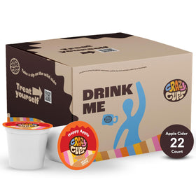 Crazy Cups Apple Cider Pods pack shown for quick, cozy at-home enjoyment.