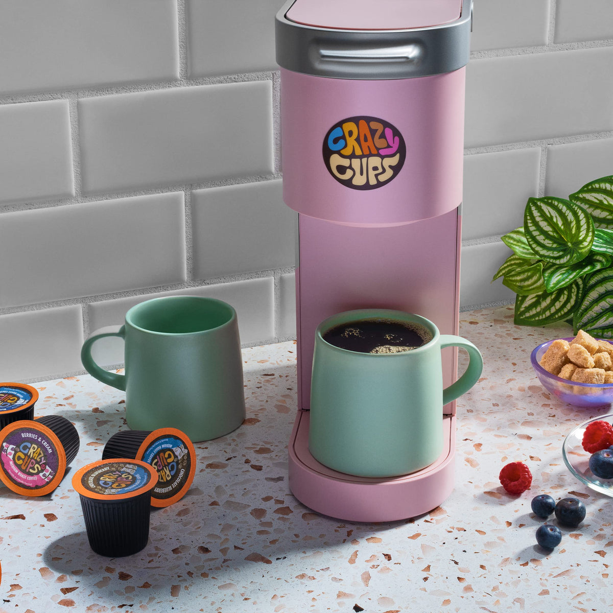 Crazy Cups Blueberry Shortcake pods delivering blueberry aroma for iced coffee