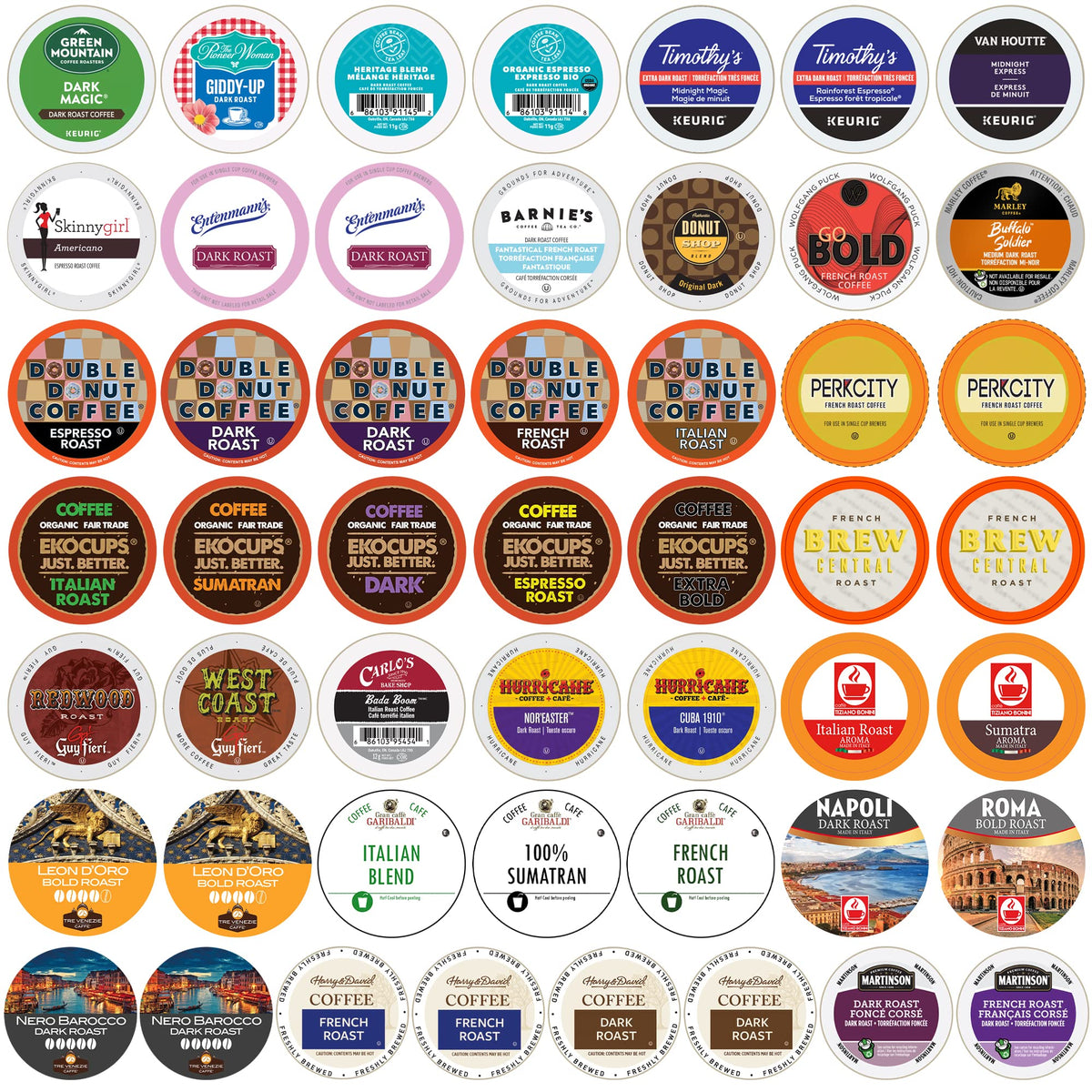 Crazy Cups Bold Dark Roast pod for a rich morning boost