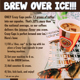 Crazy Cups caramel vanilla pod for a smooth morning cup.