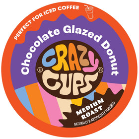 Crazy Cups Chocolate Glazed Donut pod on display for rich mornings