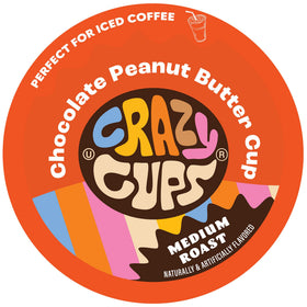 Crazy Cups Chocolate Peanut Butter Coffee Pack: 22 recyclable pods for quick mornings