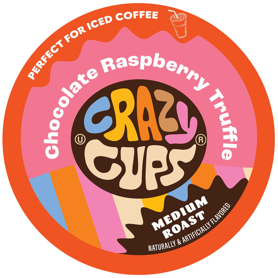Crazy Cups Chocolate Raspberry Truffle pod ready to brew for indulgent flavor.