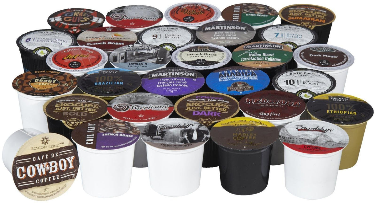 Crazy Cups Custom Variety Pack coffee pod, bold flavors for at-home Keurig brewing