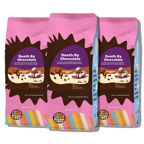 Crazy Cups Death By Chocolate packaging for easy storage